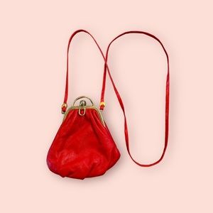 Vintage Red Mini Bag Made in Italy Genuine Leather